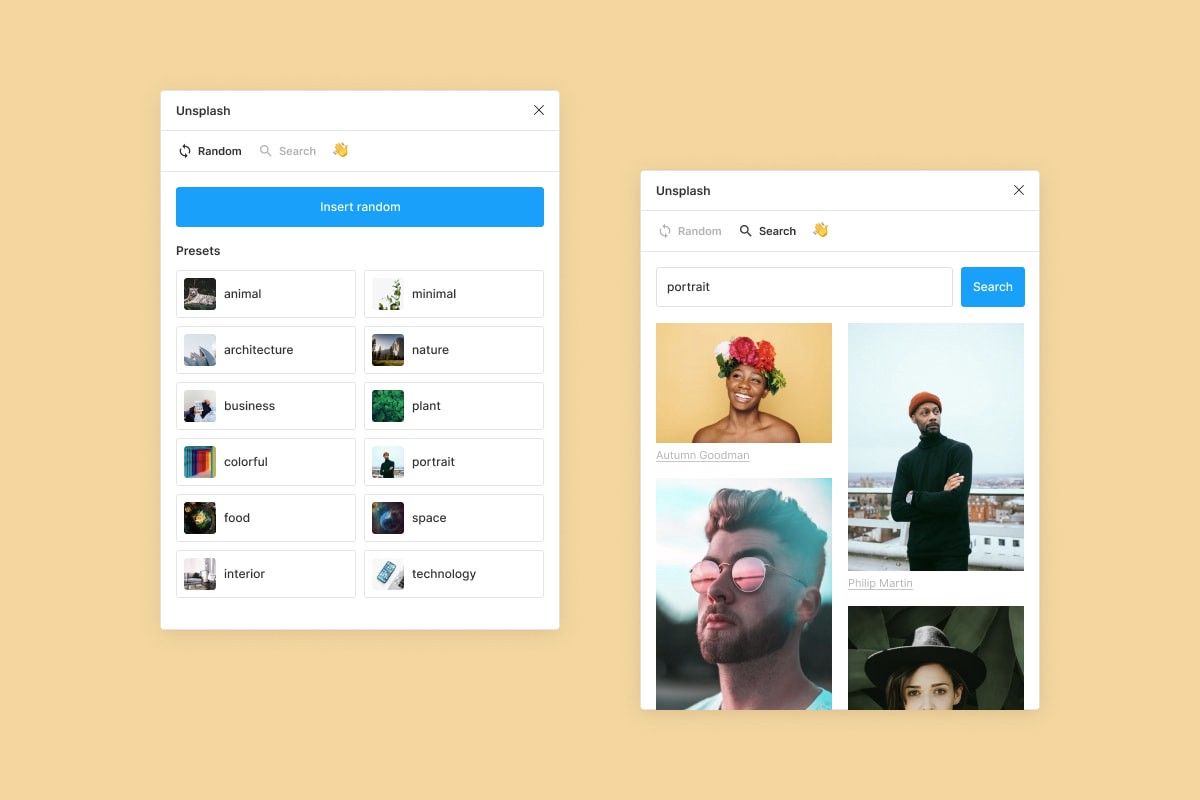 Unsplash + Figma